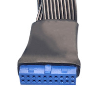 Kabel ekspansi 3.0 USB Dual-Port 20-Pin Header Male ke Dual Female untuk koneksi Multi-Device Panel depan