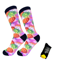 Chaussettes de compression rayées à mollet large en gros – Spandex/Polyester/Coton, écologiques, respirantes, résistantes à l'abrasion, hauteur mi-mollet