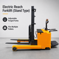 Chariot élévateur électrique 24V 210Ah au lithium fer phosphate, 1-2 tonnes, autoportant, pour la logistique d'entrepôt