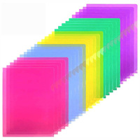 Hot New L-Shaped Single Page A4 Taille Document Dossier En Plastique Transparent Couleur PP Matériel Pochette De Stockage De Fichiers