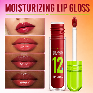 Gloss à lèvres hydratant style K-Beauty, couleur longue tenue 12H, brillance intense, lisse, non collant, hydratant, vitamine B12 - Product Image 2