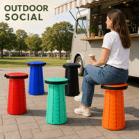 Tabouret de loisirs en gazon synthétique, cinq couleurs assorties, pour pause café, pause déjeuner, idéal pour les vendeurs de food truck et les espaces publics