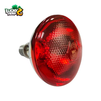 LuckyHerp Lampe infrarouge en verre rouge pour reptiles, lumière chauffante jour/nuit 250W, style classique, pour poulets et reptiles, usage intérieur