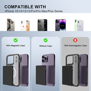 Mới xách tay người đàn ông thẻ mỏng trường hợp tối giản RFID bcloking chủ thẻ tín dụng nhôm MagSafe ví cho <span class=keywords><strong>Iphone</strong></span> 15/14/13/12 - Product Image 6