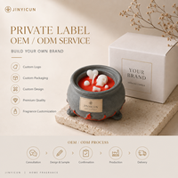 Bougie parfumée en forme de chaudron de soupe de crânes d'Halloween, en cire de soja, couleurs personnalisées, parfums variés, vente en gros, décoration gothique pour la maison, cadeau
