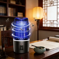 Lampe anti-moustiques électrique rechargeable portable, silencieuse et longue durée, avec fonction UV pour la maison, le camping et les voyages