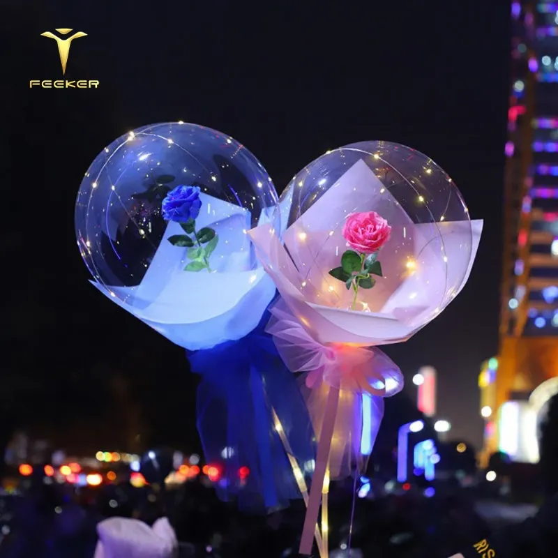 Suporte de balão para decoração com luzes piscantes de balões chineses