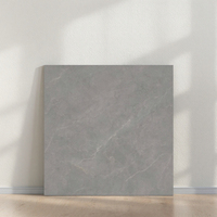 800x800 Carreaux de porcelaine en marbre gris foncé antidérapants pour le hall de l'hôtel moderne Revêtement de sol commercial pour la fonction de brique réfractaire