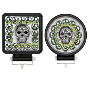 Lámpara de Trabajo LED RGB de 4 Pulgadas, Barra de Luz LED 4x4, 14 LED, 16 LED, Luces Antiniebla Blancas + Intermitentes para Jeep, Camioneta, 24 V, 12 V, Luces Todoterreno LED - Product Image 1