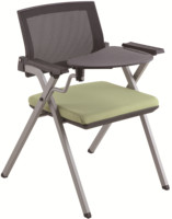 Chaise de bureau pliable en nylon de style moderne et simple, dossier en maille, chaise de conférence, chaise de formation pliable avec bureau d'écriture