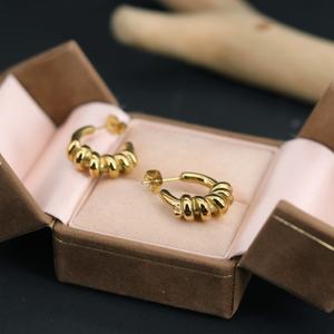 INS French Elegant C-Shaped <b>Phone</b> Rope Earrings for Women <b>Retro</b> High-End Fashion Jewelry - Product Image 3