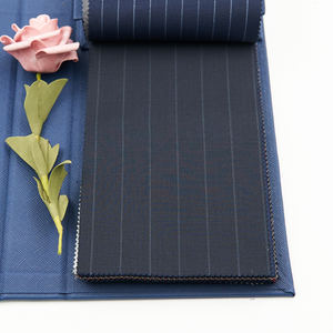 Stock prêt <span class=keywords><strong>de</strong></span> tissu <span class=keywords><strong>de</strong></span> costume italien pour hommes 50% <span class=keywords><strong>laine</strong></span> mérinos peignée 50% polyester tissé sergé style jacquard - Product Image 2