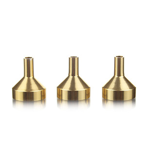 Mini funil de funil para derramar óleo essencial, funil de pequeno metal brilhante de ouro e perfume - Product Image 1