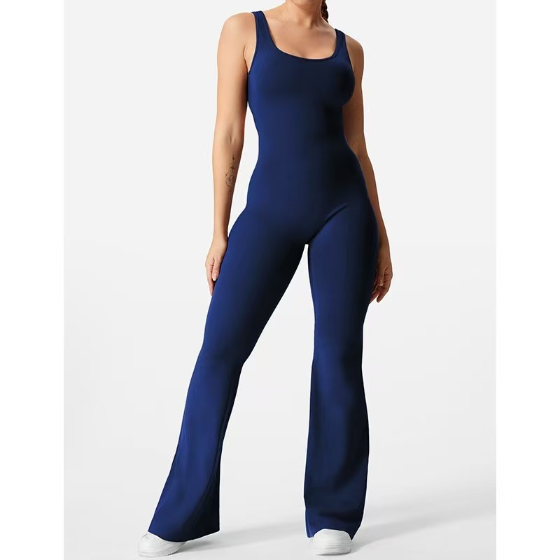 Bodysuits Plus Size Ladies Casual Sleeveless Long Workout Seamless Womens Suit Quick Drying Stretch Sportswear Jumpsuits