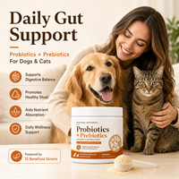 Poudre de Probiotiques pour Chiens Formulée par des Vétérinaires avec FOS Inuline pour la Santé Digestive Féline, Soulagement des Ballonnements, Complément Alimentaire, Pot de 72g