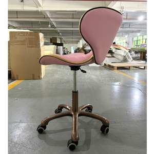 <b>Pink</b> Pedicure Chair Adjustable Salon <b>Stool</b> Ergonomic Beauty Chair Upholstered Technician Seat for Manicure Pedicure Station - Product Image 3