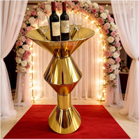 Foshan Sino Parfait Acier Inoxydable Or Blanc Banquet De Mariage Événement Fête Cocktail Tables et Chaises pour Stand