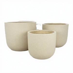 Juego de Macetas de Fibra de Vidrio Talladas a Mano, Coloridas, de Estilo Clásico Moderno, para Interiores/Exteriores, Jardín, Hogar, Hotel, Vivero - Product Image 3