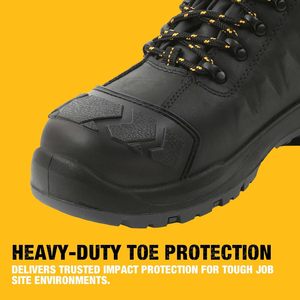 Bottes de travail imperméables pour homme DEWALT Hadley, embout de sécurité en acier, doublure en cuir véritable, microfibre PU, protection anti-écrasement - Product Image 3