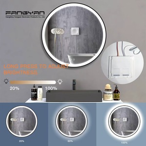 Specchio LED Intelligente con Sensore Touch e Riscaldamento, 110V 220V 1A 12W, Dimmer CCT a Uno/Tre Colori, Controllo a Due Pulsanti, Antiappannamento - Product Image 2