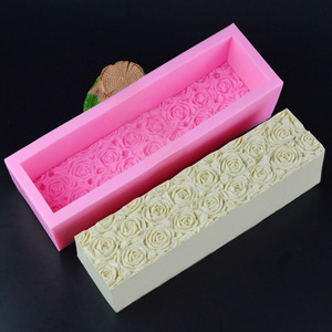 Moule à savon en silicone 3D de qualité alimentaire, motif fleur, 25,5*6*6,5 cm, extra épais, amovible, écologique, pour micro-ondes, outils à gâteau - Product Image 4