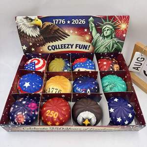 Jouet anti-stress en silicone en forme de petits pains à rebond lent, édition spéciale 250e anniversaire des États-Unis 2026, pour enfants et jeunes - Product Image 6