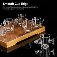 Verres à shot en verre transparent en forme de poisson de 50 ml, sans plomb, pour la vente en gros personnalisée, mini-verres à liqueur pour pub, restaurant, bar à domicile