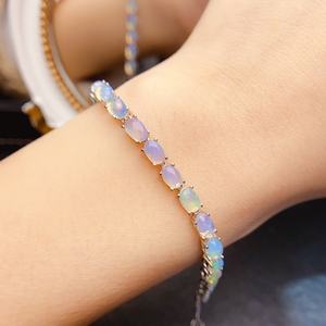 All'ingrosso regalo di alta gioielleria per le donne argento Sterling bracciale in opale naturale - Product Image 3