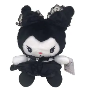 Sanrioed hotsale 20cm Kuromi Lolita princesa Melody Sanrioed Anime juguetes encantadores de peluche suave muñeco de peluche decoración del hogar almohada Juguetes