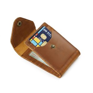Portefeuille vintage en cuir Crazy Horse Litong Leather Goods, pliable, 6 pouces, porte-cartes d'identité et permis de conduire, unisexe - Product Image 5