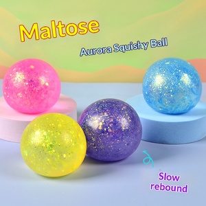 Pelota antiestrés de jarabe de malta, juguete superventas transfronterizo, juguete para desahogar, pelota elástica de rebote lento Aurora - Product Image 5