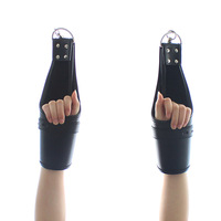 Menottes en cuir artificiel, verrou de chasteté pour porte, menottes sexuelles, dispositifs de bondage BDSM, pour usage adulte, fabriqué en Chine/Guangxi