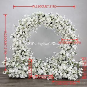 Décoration d'arche florale série automne personnalisée Arrangement de sol en arc de prairie de fleurs de mariage de haute qualité - Product Image 6