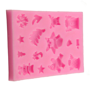 Moule <span class=keywords><strong>en</strong></span> silicone DIY pour décorations de Noël 3D : sapins, Père Noël, chérubins, flocons de neige, cloches, bougies, rennes, parapluies, bonhommes de neige, feuilles de houx - Product Image 3