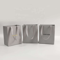 Sac cadeau en papier kraft blanc de luxe imprimé sur mesure avec poignée en ruban pour l'artisanat, l'achat de bougies, personnalisé avec votre propre logo