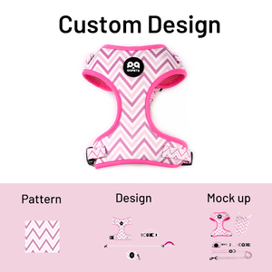 Haustiergeschirr-Lieferant OEM Kundenspezifische Farbe Polyester Hundegeschirr Verstellbar Schmutzabweisend Spezialmaterial 6-teiliges Haustiergeschirr-Set - Product Image 3