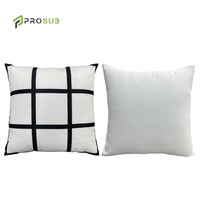 Housse de coussin à sublimation Prosub, design personnalisé, DIY, vierge, 4 panneaux, polyester, 16 pouces