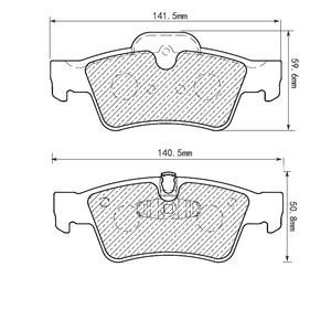 Plaquettes de frein céramique arrière WVA23923 pour MERCEDES BENZ <span class=keywords><strong>GL</strong></span> 320 350 420 <span class=keywords><strong>450</strong></span> 500 & modèles <span class=keywords><strong>4MATIC</strong></span> GDB1643 - Product Image 6