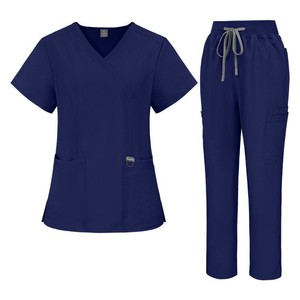 46044, Conjuntos de Uniformes Médicos Unisex con Cordón Ajustable, Pantalón Sanitario Slim Fit Conjunto Quirúrgico Mostaza - Product Image 1
