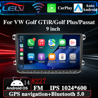 Écran tactile 9 pouces pour VW Golf GTiR/Golf Plus/Passat, navigation GPS, lecteur multimédia, prise en charge de Carplay, Android Auto, autoradio