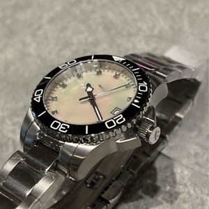 2026 New For Longinesing Compact and exquisite round white dial, black <b>case</b>, diamond hour markers, mechanical <b>watch</b> - Product Image 3