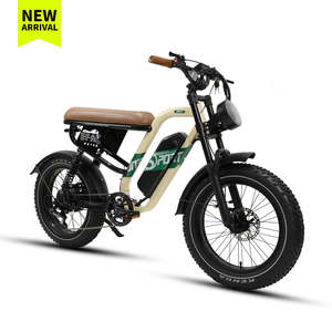 Vélo électrique Onesport W66 de style moto, cadre en acier, écran LCD multifonctionnel, transmission à 7 vitesses, fourche avant amortissante, moto- - Product Image 2