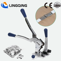 Outil de sanglage manuel S19 à roulement pour bande plastique PP 19 mm, scelleuse portative à boucle métallique pour emballage de cartons et palettes