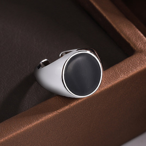 Cincin Karet Hitam Bulat Sederhana Trendi Baru dengan Temperamen, Kepribadian, Rasa Desain, Penjualan Langsung Pabrik Artistik - Product Image 3
