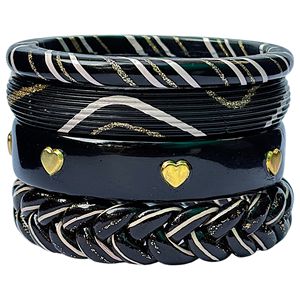 Siyah-E-Ishq The Midnight <b>Love</b> Lac Bangle Premium Handmade Black Lac Bangles Set with Elegant Ethnic Design, Traditional Fashion - Product Image 1