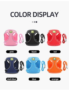 Adjustable Soft Padded Reflective Oxford Vest for Small <b>Dogs</b> Easy Control Handle <b>Button</b> No-Choke Pet Harness Personalized Leash - Product Image 5