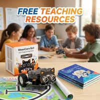 Kit de Iniciación Robótico Educativo con IA, Control por Voz, WiFi Inalámbrico e IoT para Estudiantes, Herramienta de Aprendizaje de Programación MicroPython