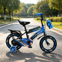 Bicicleta Infantil Ajustable al por Mayor de Fábrica con Caja de Música, Luz Delantera, Portavasos y Ruedas de Entrenamiento para Niños de 2 a 12 Años