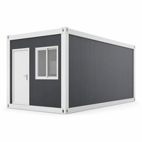 Maison modulaire préfabriquée en panneaux sandwich en acier pour dortoir de travailleurs en camp de travail, maison conteneur standard de 20 pieds