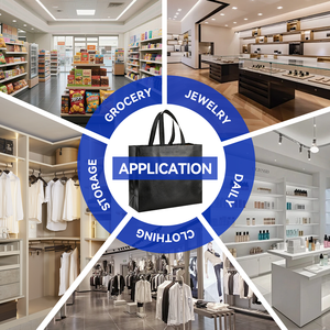 Bolsas de Mano Personalizadas con Logotipo Impreso, Bolsas de Compras de Tela Reciclable de Polipropileno No Tejido - Product Image 5